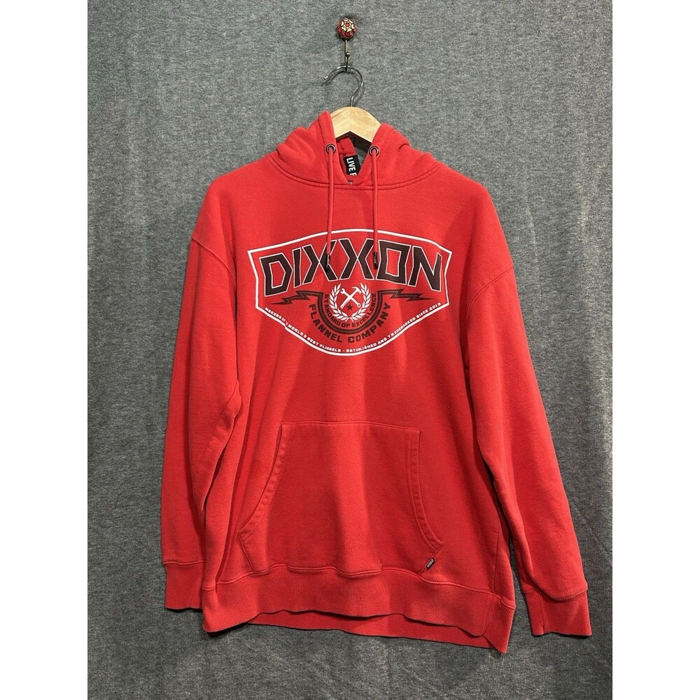 Dixxon Flannel Company Red Hoodie Pullover Sweatshirt Mens Size Medium